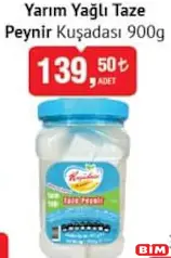 KUŞADASI YARIM YAĞLI TAZE PEYNİR 900 G